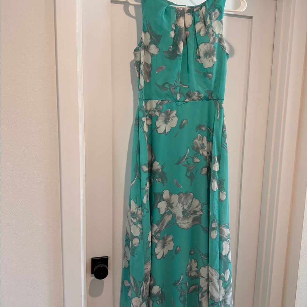 R&K Teal Floral Maxi Dress